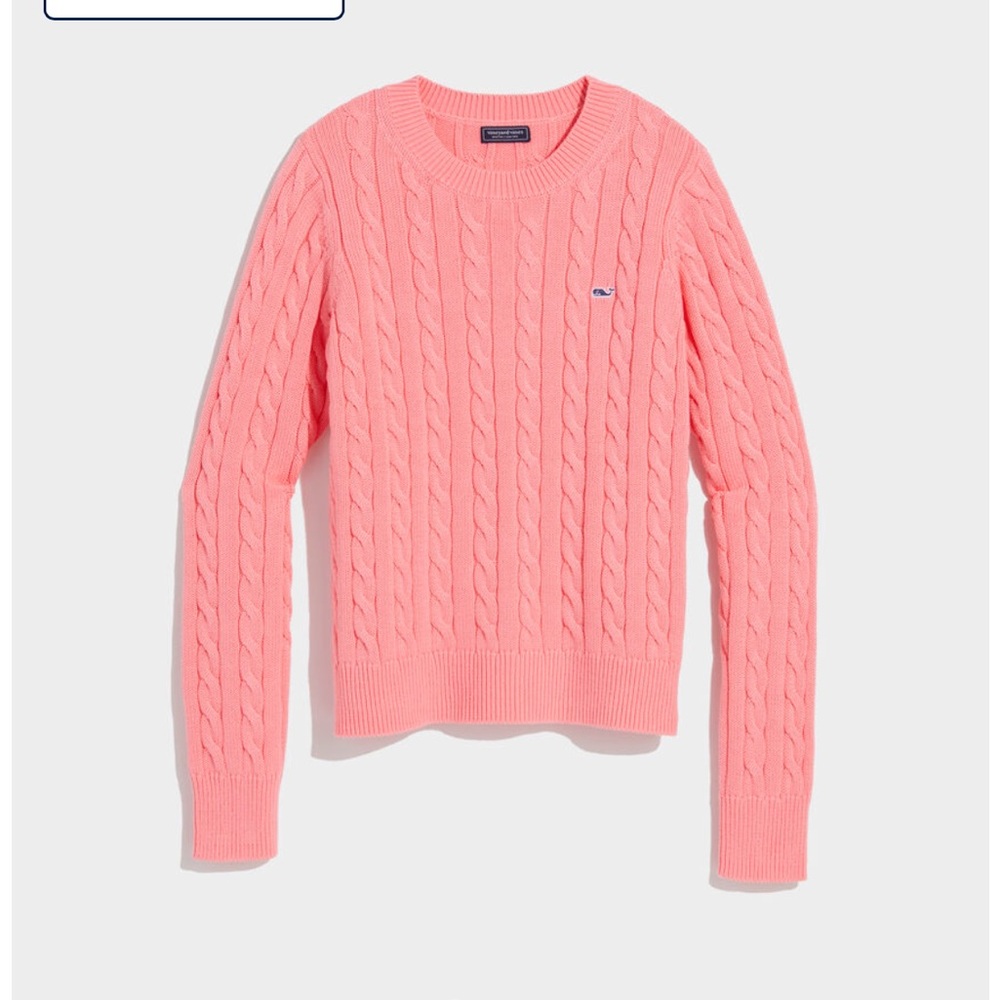 Soft pretty pink 100% cashmere sweater by vineyard vines